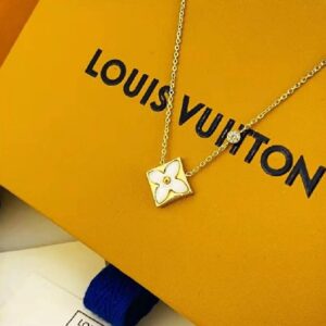 ingle flower diamond necklace high version-LV