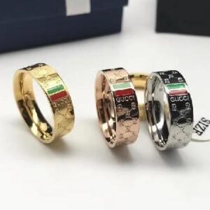 Width 6mm ring red and green bars-Gucci