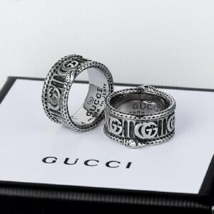 Double G Retro Snake Head Ring-Gucci