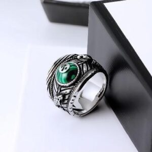 Double snake turquoise ring-Gucci