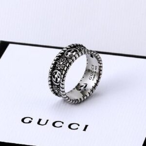 Double G chrysanthemum ring (narrow version)