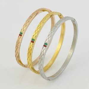 red and green bar bracelet narrow version-Gucci