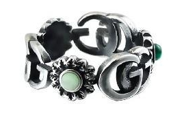 Double G hollow turquoise ring -Gucci