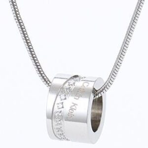 single barrel diamond necklace-CK