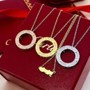full diamond necklace original buckle-Cartier