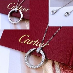 full diamond nail necklace-high version-Cartier