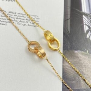 double ring oval bracelet-small without diamonds