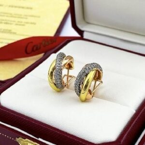 hemp rope earrings with diamonds-Cartier