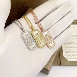 Paperclip Shell Necklace-Bulgari