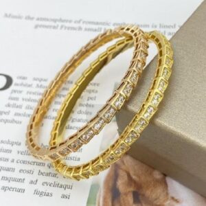 nake bone full diamond buckle bracelet-Bulgari