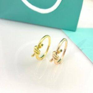 knotted ring without diamonds-Tiffany