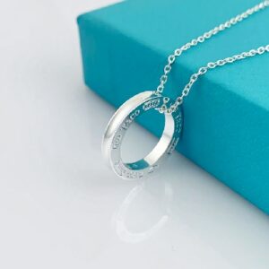platinum round necklace-Tiffany