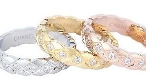 Pineapple ring with ultra-narrow diamonds-Chanel
