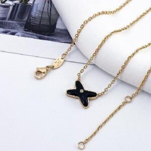 Forked Shell Necklace [Black Shell]-Chanel