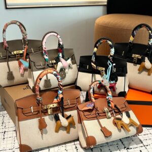 Hermès Birkin 25 Canvas Bag (Send Scarf/Pony Accessories) - Hermès