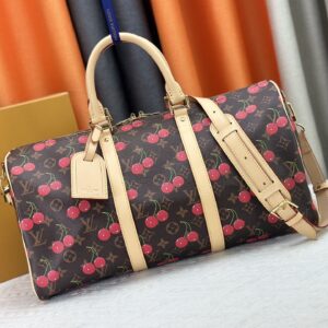 Classic Monogram Cherry Print Brown Travel Bag – Louis Vuitton