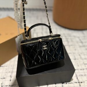 Chanel 24A Counter Black and Gold Handbag Crossbody Bag - Chanel