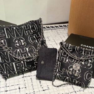 Chanel Washed Denim Garbage Bag Tote Backpack - Chanel